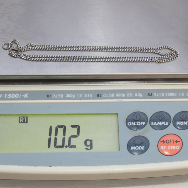 プラチナ PT850 10.2g 幅2mm 全長50.5cm 2面カット喜平ネックレス No53