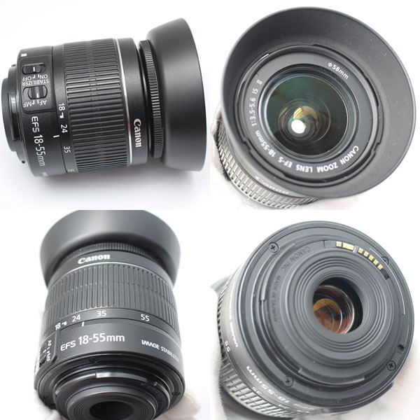 美品 キャノン EOS Kiss X50 EFS18-55mm EW-60C 一眼レフカメラセット3