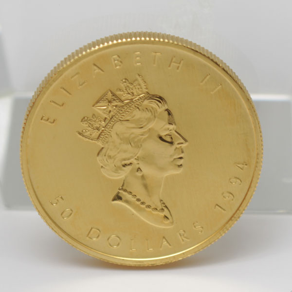 1994年 31.1.g カナダ王室造幣局発行 24金 メイプル金貨 純金 1 OZ K241