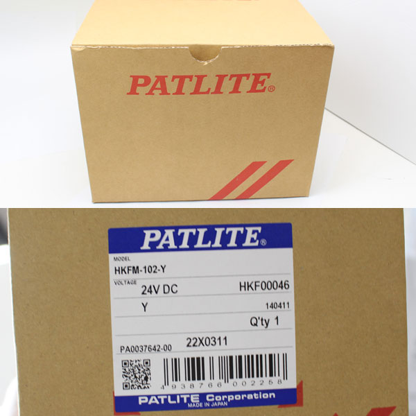 新品 パトライト　PATLITE HKFM 102 Y 黄色　送料無料2