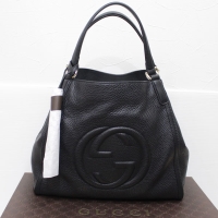 新品 GUCCI グッチ 282309 黒 ブラック ソーホー レザー 高級革 ショルダーバッグ