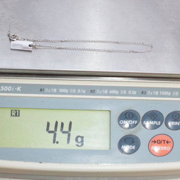 PT850/PT900 プラチナ 4.4g 幅1mm 全長40.3cm デザインネックレス3