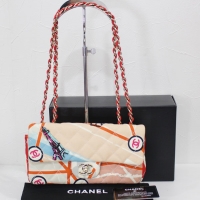 美品 シャネル CHANEL マルチカラー ココマーク ダブルチェーンショルダーバッグ 送料無料