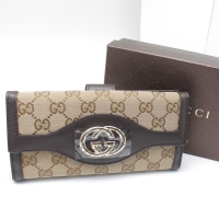 新品未使用 グッチ GUCCI GG柄 キャンパス 長財布 282426・2091 カーキ 送料無料