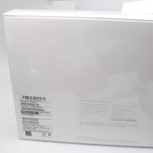 新品 MacBook Air 11.6 MJVP2J/A Core i5 1.6GHzプロセッサ3