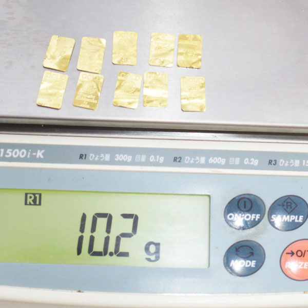 純金 K24 999.9 田中貴金属 10.2g インゴット 地金 プレート No23