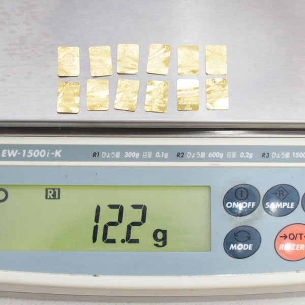 純金 K24 999.9 田中貴金属 12.2g インゴット 地金 プレート No33