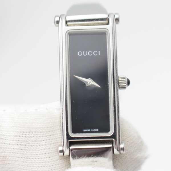 グッチ GUCCI レディース腕時計 1500L シルバー色 電池交換済 送料無料1