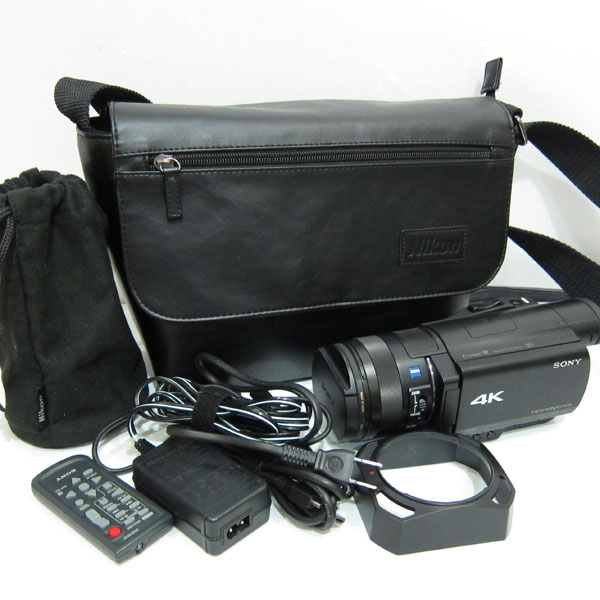 美品 ソニー デジタル4Kビデオカメラレコーダー FDR-AX100 ブラック 黒 バッグ付1