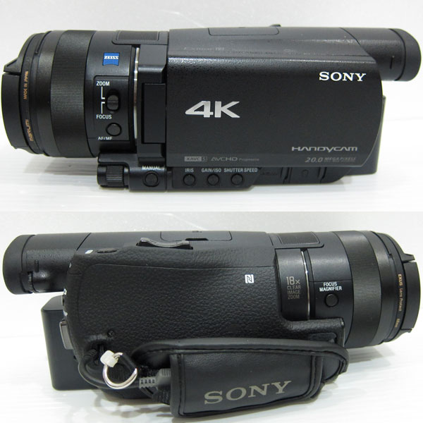 美品 ソニー デジタル4Kビデオカメラレコーダー FDR-AX100 ブラック 黒 バッグ付2
