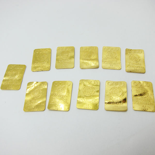 純金 K24 999.9 田中貴金属 11.2g インゴット FINEGOLD 地金 プレートNo41