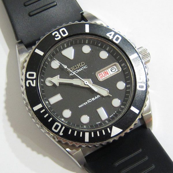 SEIKO セイコー ダイバー 自動巻き 7S26 0040 黒ベルト 腕時計 送料無料1