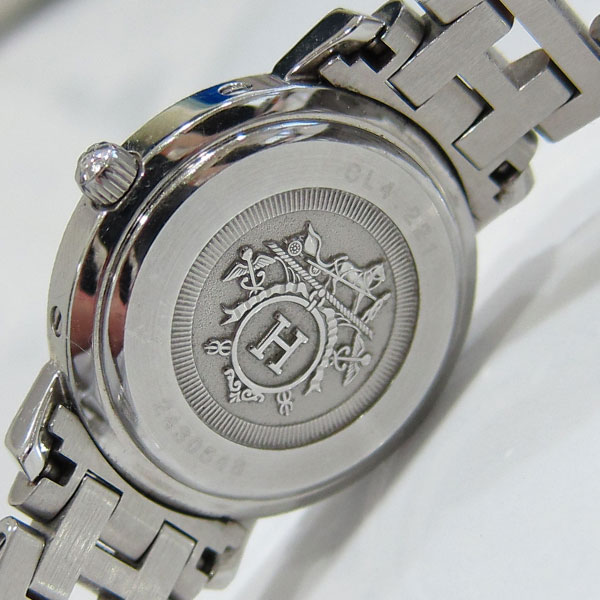 エルメス クリッパーナクレ コンビ　ピンクシェル 腕時計 CL4.221 レディース クオーツ4