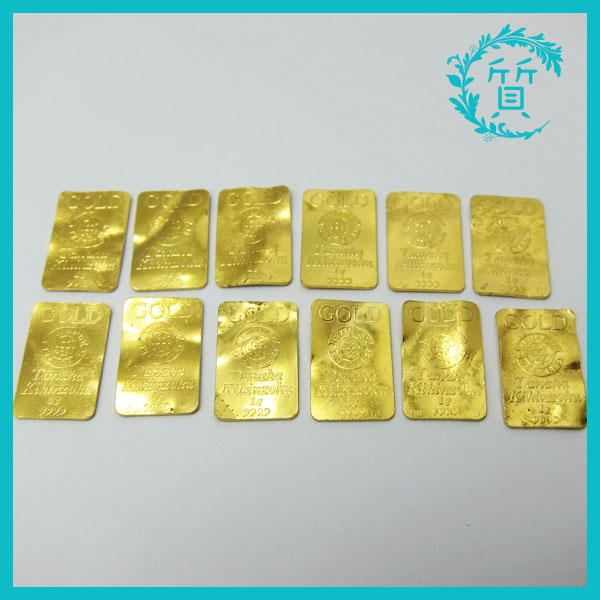 純金 K24 999.9 田中貴金属 12.2g インゴット FINEGOLD プレート  No11