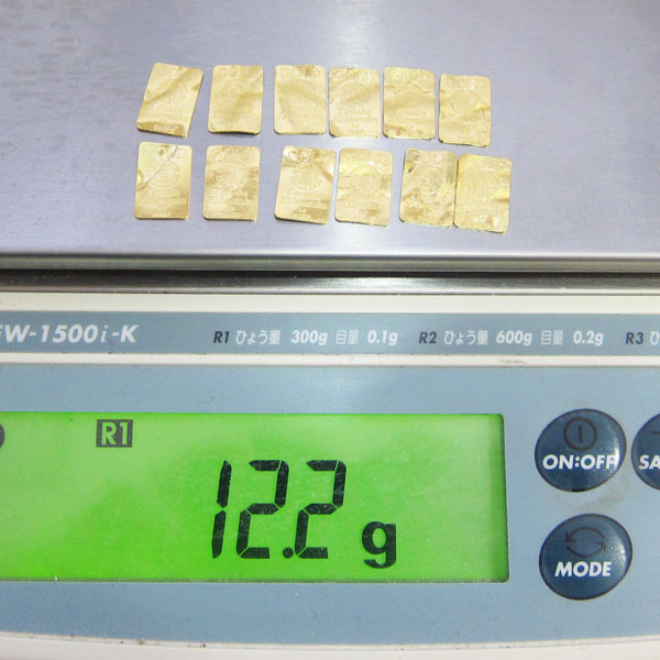 純金 K24 999.9 田中貴金属 12.2g インゴット FINEGOLD プレート  No13