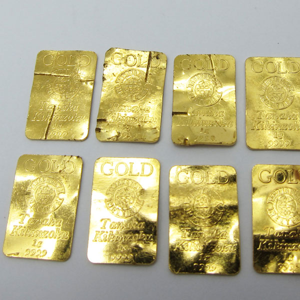 純金 K24 999.9 田中貴金属 12.2g インゴット FINEGOLD プレート No22