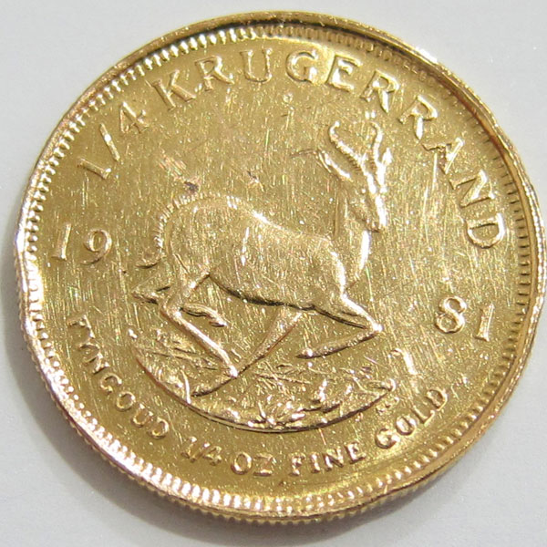 K24/K18 純金 18金 ゴールド金貨 8.5g 南アフリカ SUTHAFRICA 1/4OZ2