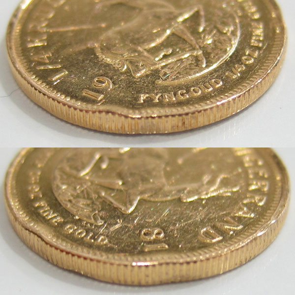 K24/K18 純金 18金 ゴールド金貨 8.5g 南アフリカ SUTHAFRICA 1/4OZ3