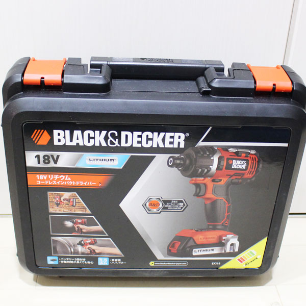新品 BLACK&DECKER インパクトドライバー EXI18 バッテリー 18V2