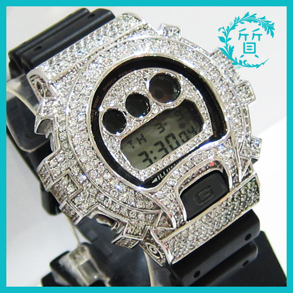 美品 カシオ 腕時計 Gショック カスタムカバー 1289 DW-6900 キュービックジルコニア1