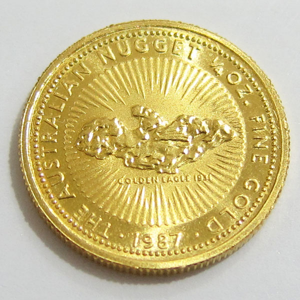 純金 1987年 1/4oz エリザベス2世 K24 7.8g コイン 送料無料2