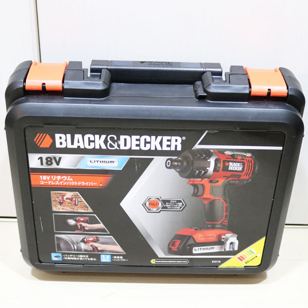 新品 BLACK&DECKER インパクトドライバー EXI18 バッテリー 18V2