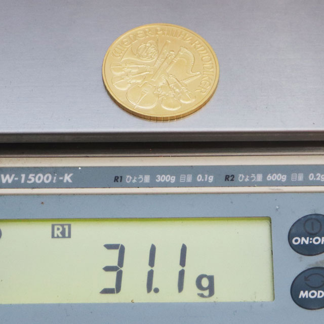 ウィーン金貨 純金 1 OZ 9999 K24 1オンス ランダムイヤー 硬貨 31.1g  中古品5