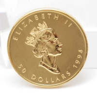 1994年 31.2g カナダ王室造幣局発行 24金 メイプル金貨 純金 1 OZ 9999 K24