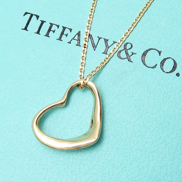 Tiffany ティファニー オープンハート ネックレス 750 K18yg イエローゴールド ブランド バッグ財布 中古品 ヴィトン通販 ブランドのくら