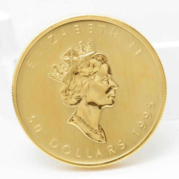 1995年 31.2.g カナダ王室造幣局発行 24金 メイプル金貨 純金 1 OZ 99991