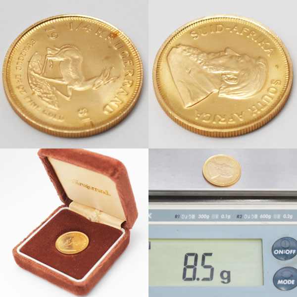 8.5g K22 南アフリカ クルーガーランド金貨 1/4オンス 1981年発行 硬貨 22金3