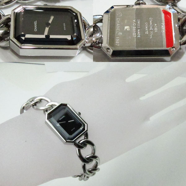 美品 シャネル CHANEL 腕時計 プルミエール H0452 レディース シルバー XL3