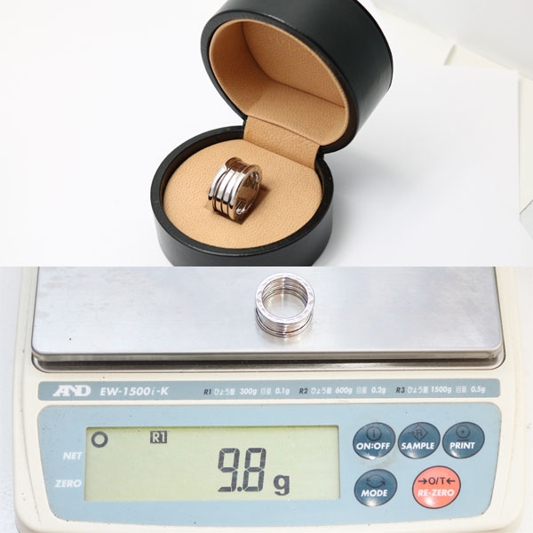 新品磨き済 ブルガリ ビーゼロワン 指輪 9.8g 750 9.5号 K18 750 リング5