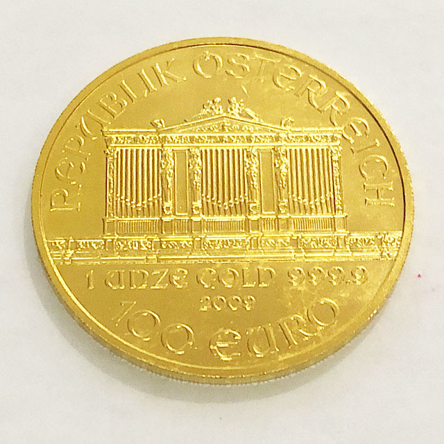 ウィーン金貨 純金 1 OZ 9999 K24 1オンス ランダムイヤー 硬貨 31.1g  中古品2